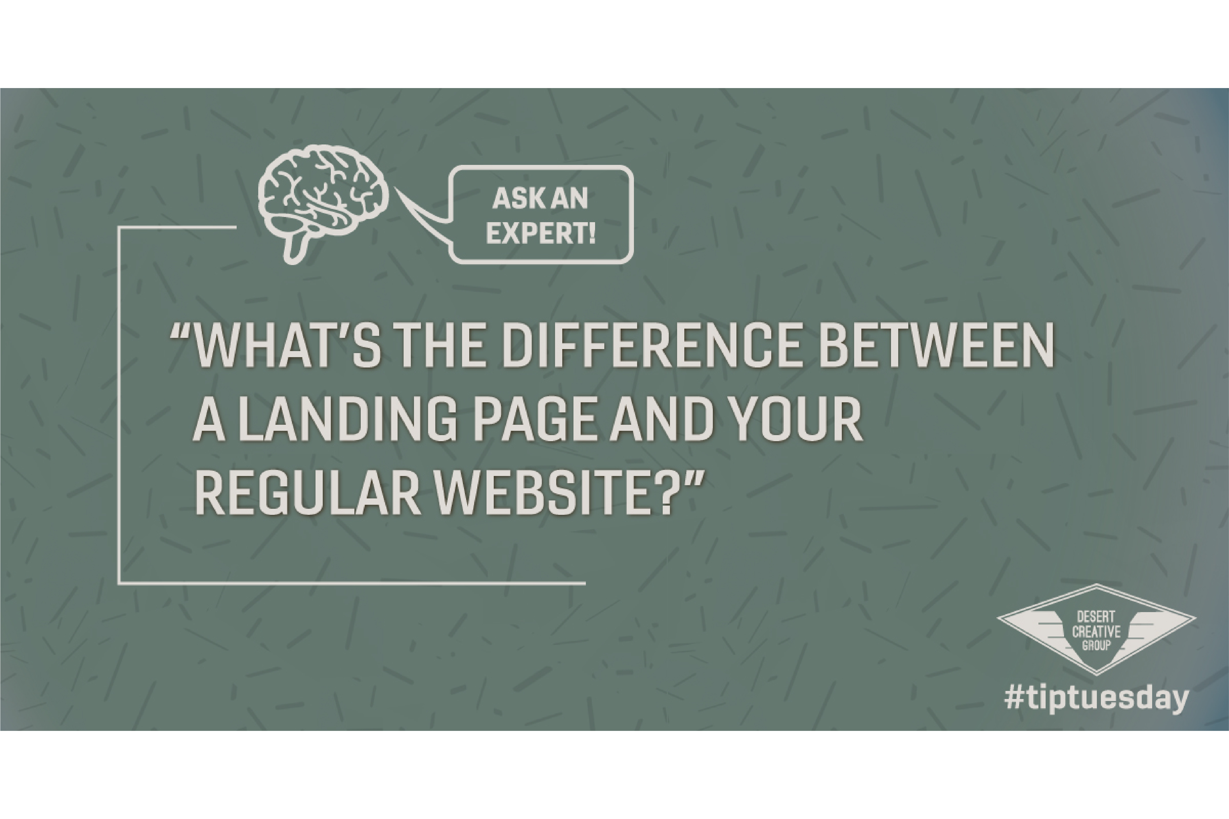 What's the difference between a landing page and your regular website?