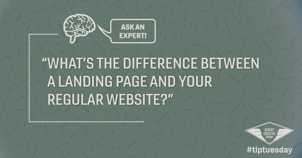 What's the difference between a landing page and your regular website?